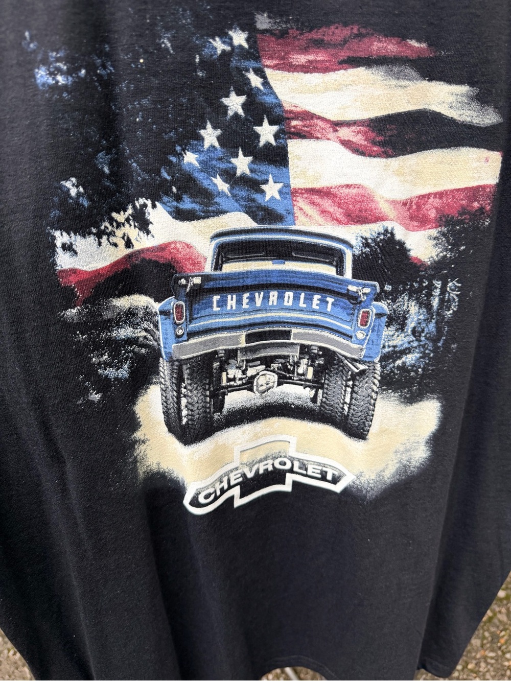 Chevrolet Vintage Truck Graphic Tee - Black with Blue & Red